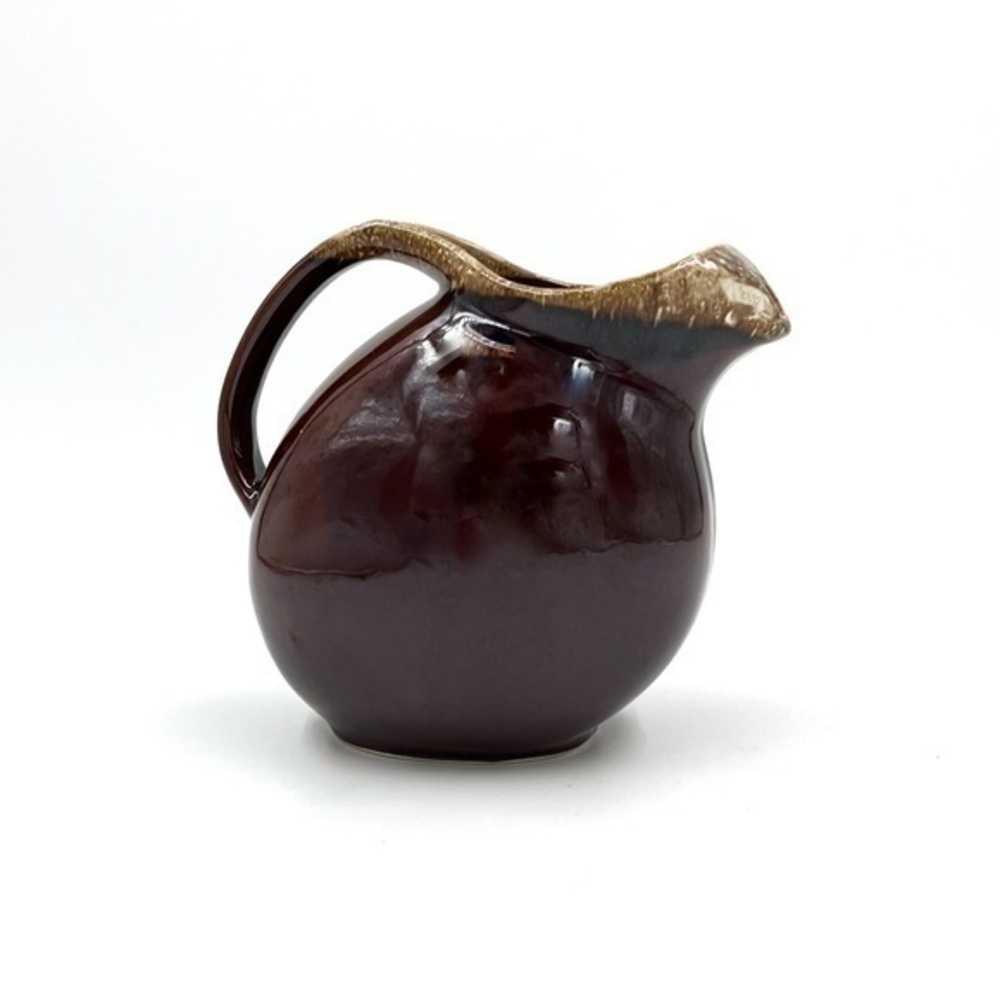 Vintage Hull Brown Drip Water Pitcher FLAWED